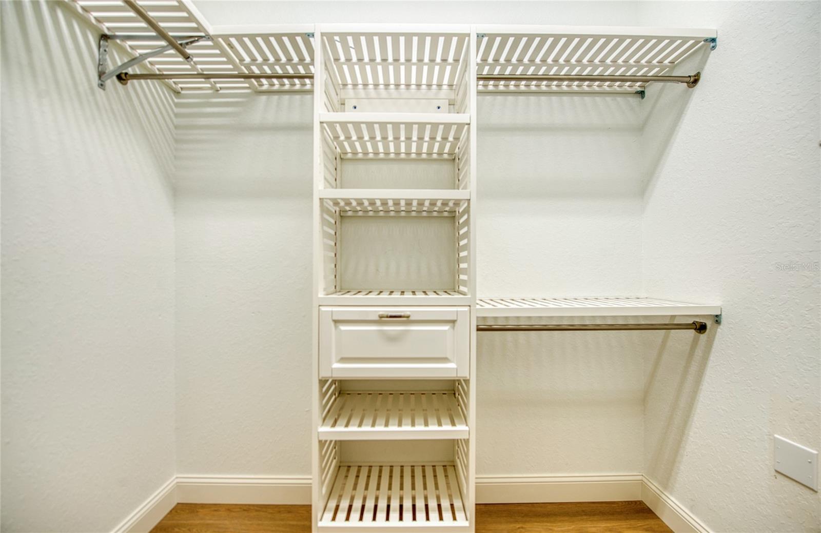 Walk-in closet plus second closet in main bedroom