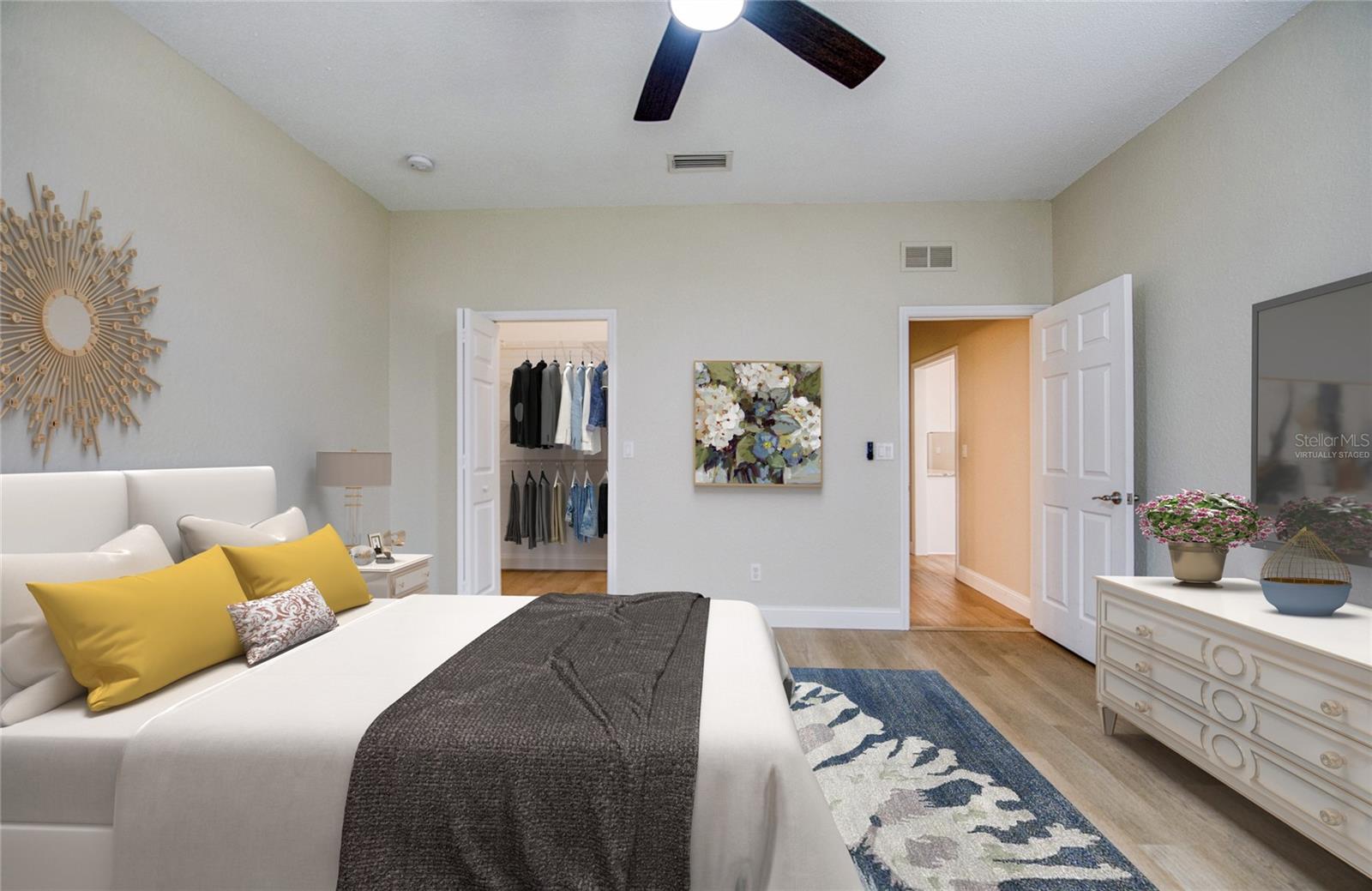Virtually staged second bedroom