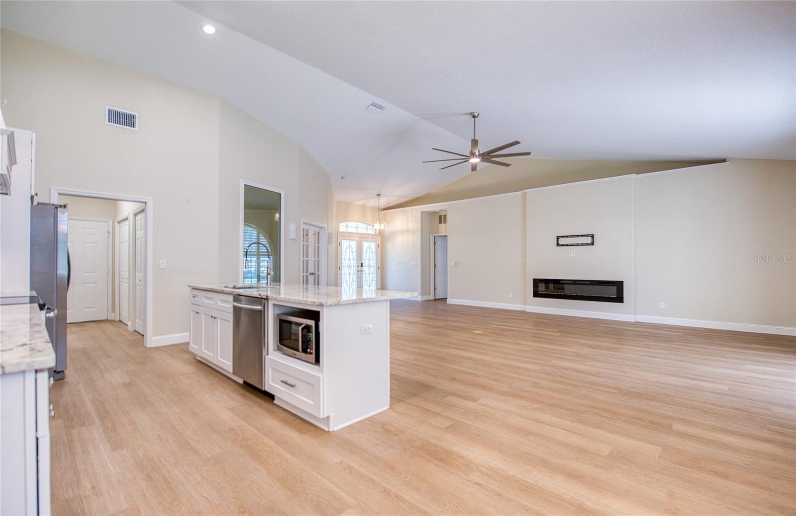 Kitchen open to family room