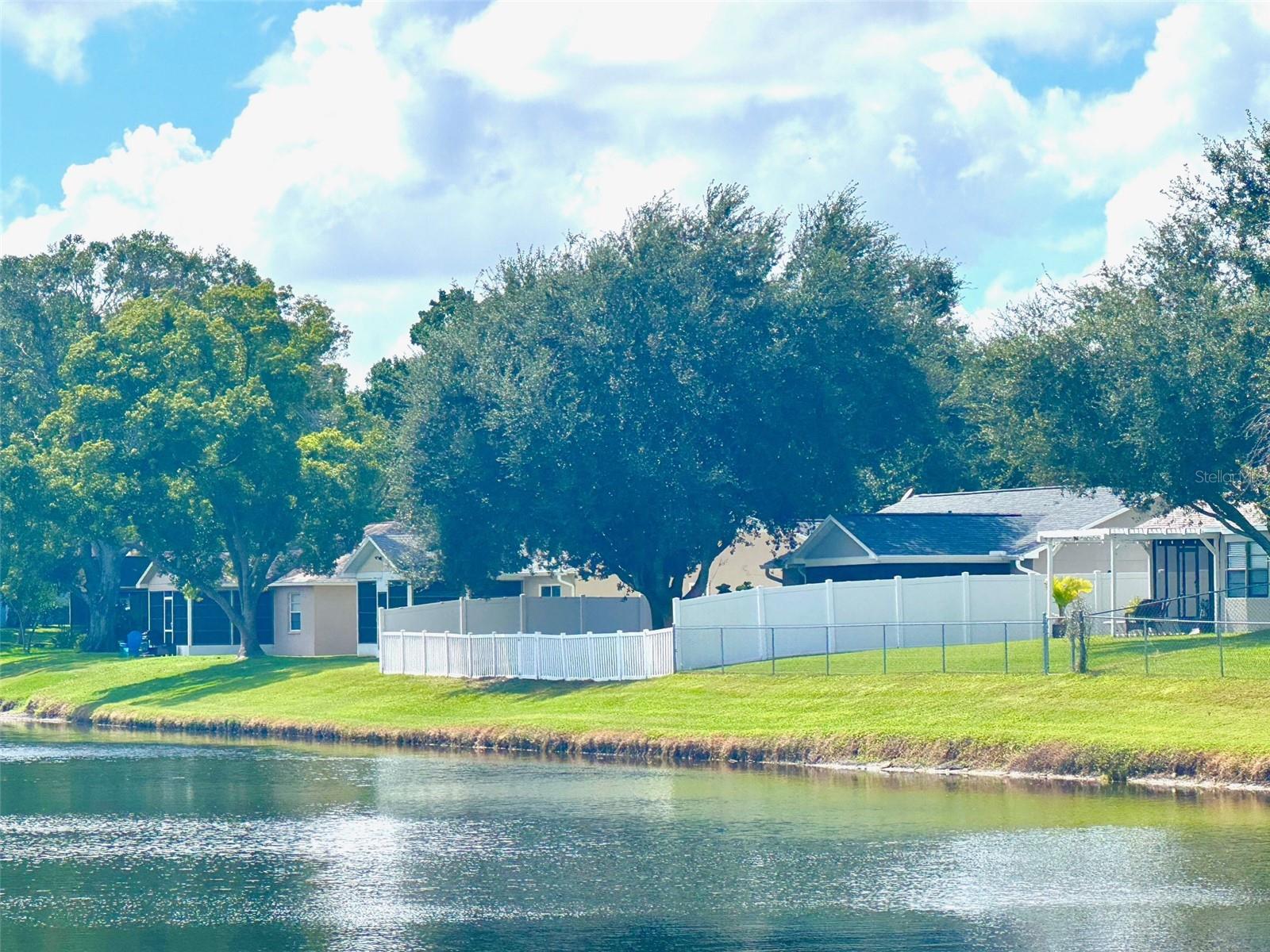 View of home from across the pond