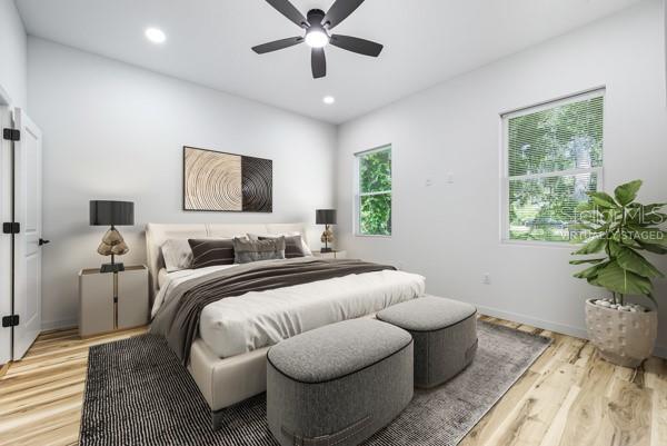Virtually staged, master bedroom 2