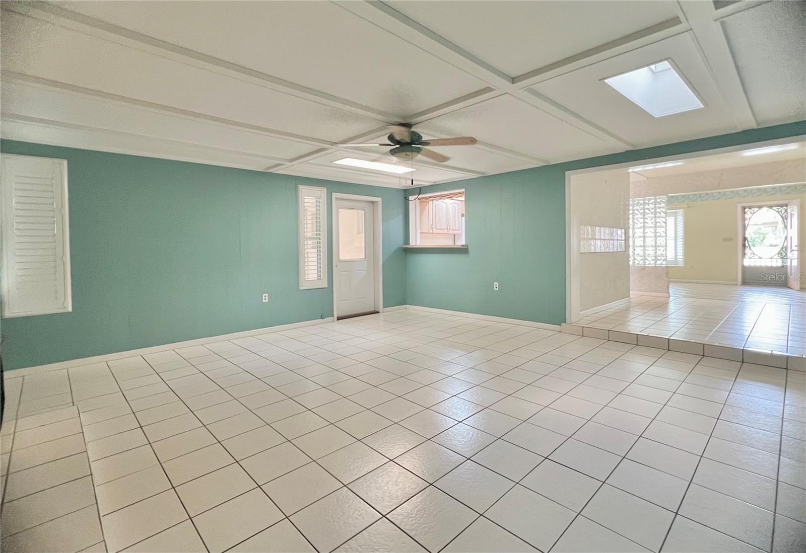 Family room with pass through to kitchen
