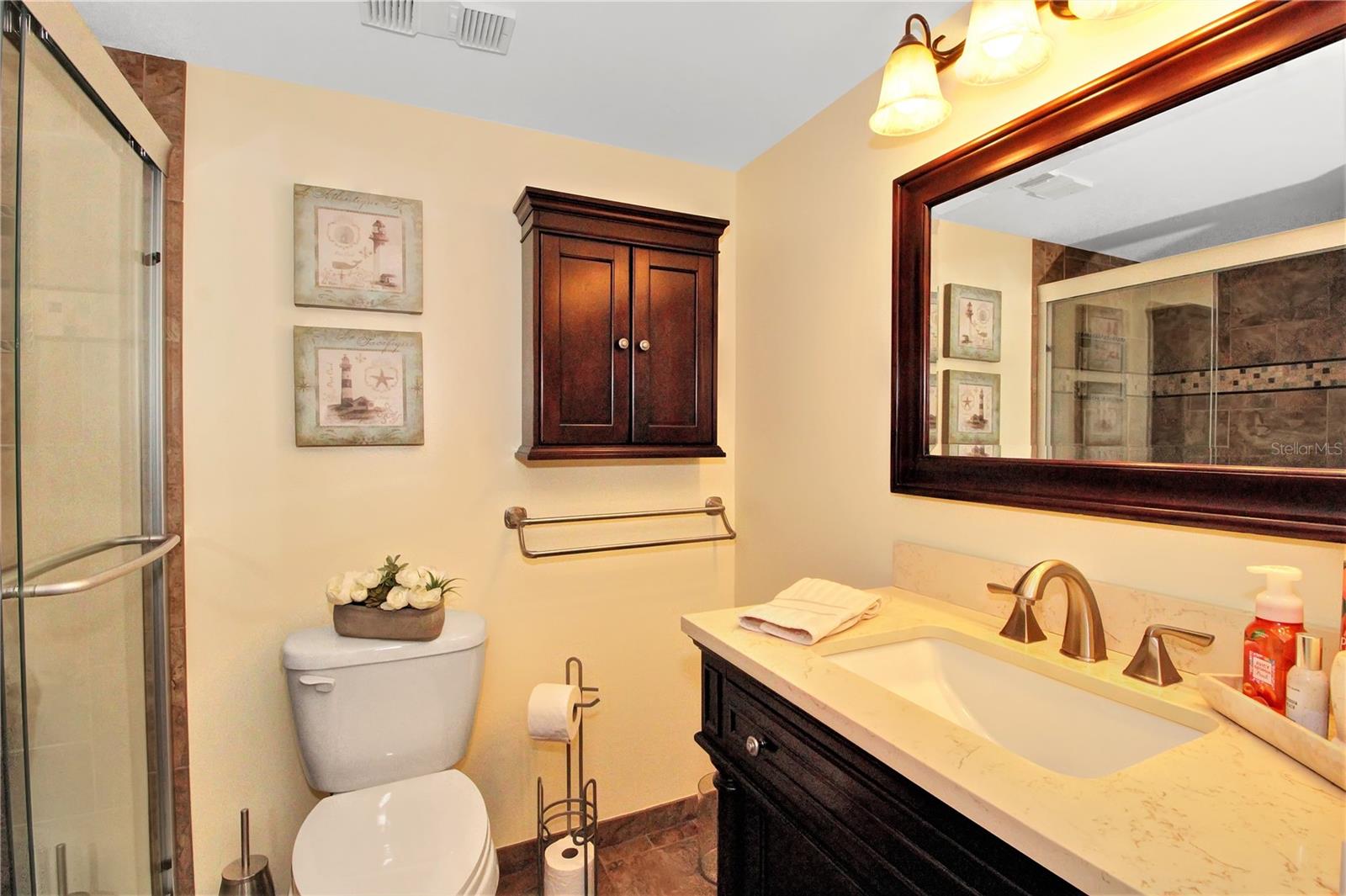 2nd Bedroom with oversized walk-in shower.