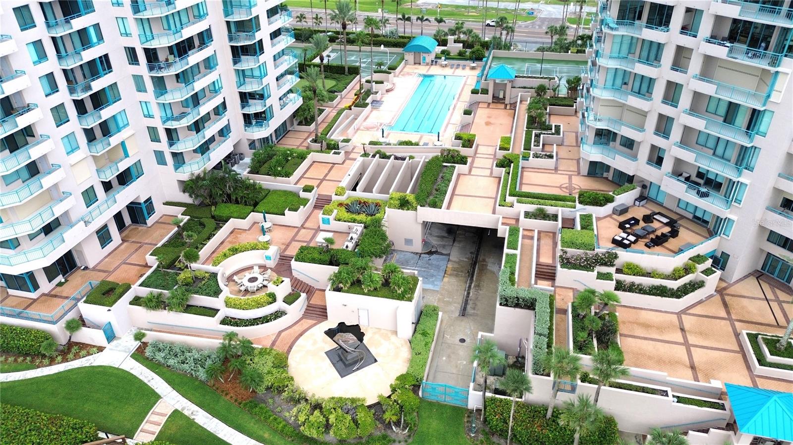 Large lap pool, tennis courts, basketball, hot tub and shuffle board