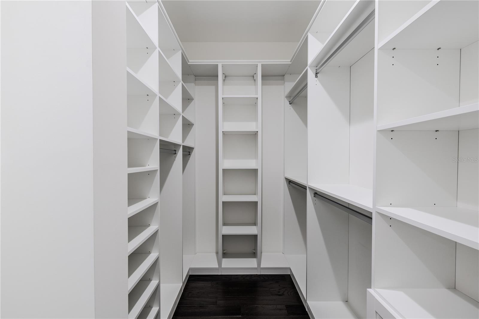 One of Two Walk in Closets in the primary bedroom.
