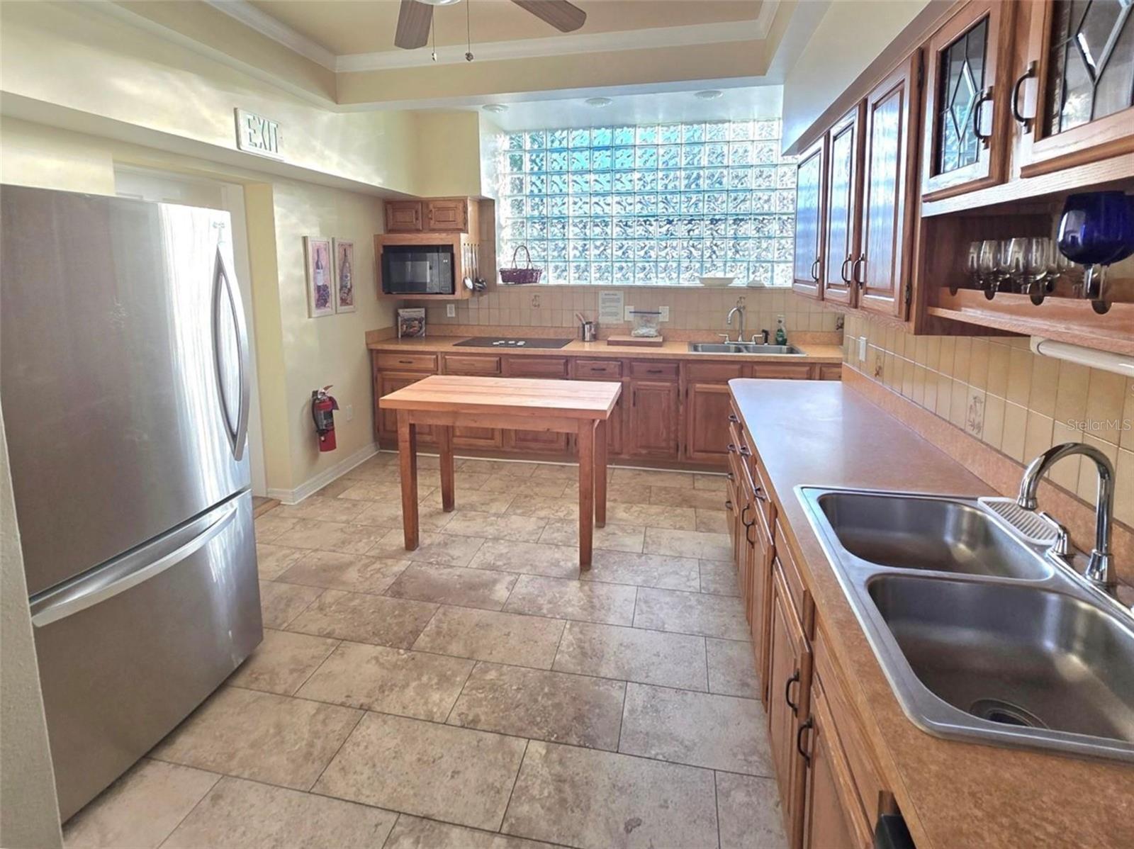 Clubhouse with gym and kitchen.