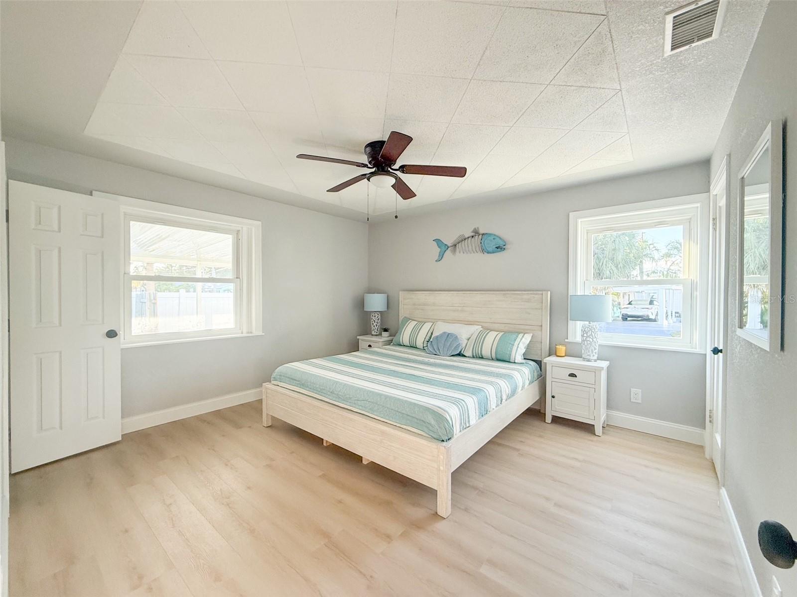 Large Bedroom #3 with multiple closets downstairs.