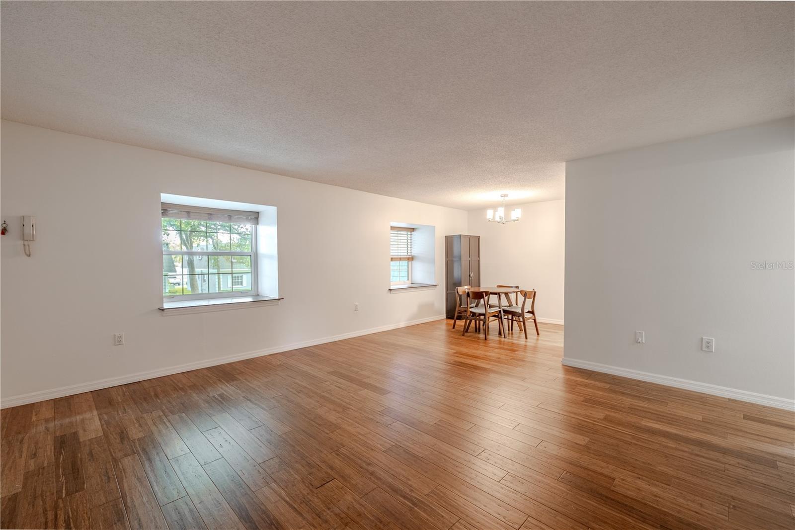 The are large double-pane windows throughout the home.