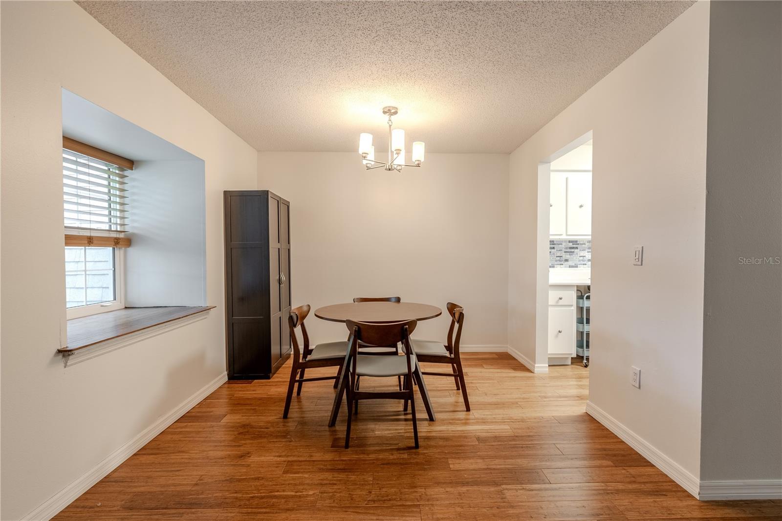 The Dining Room and adjacent kitchen.
