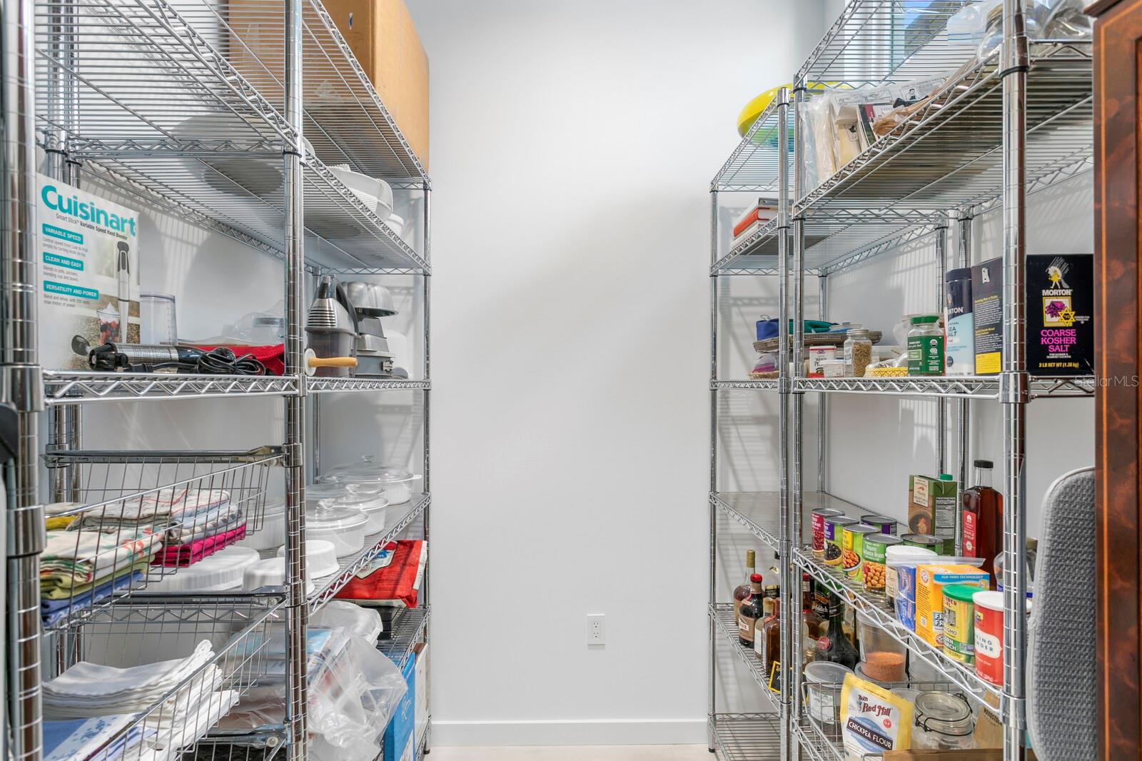 There's a large walk-in pantry for extra storage.