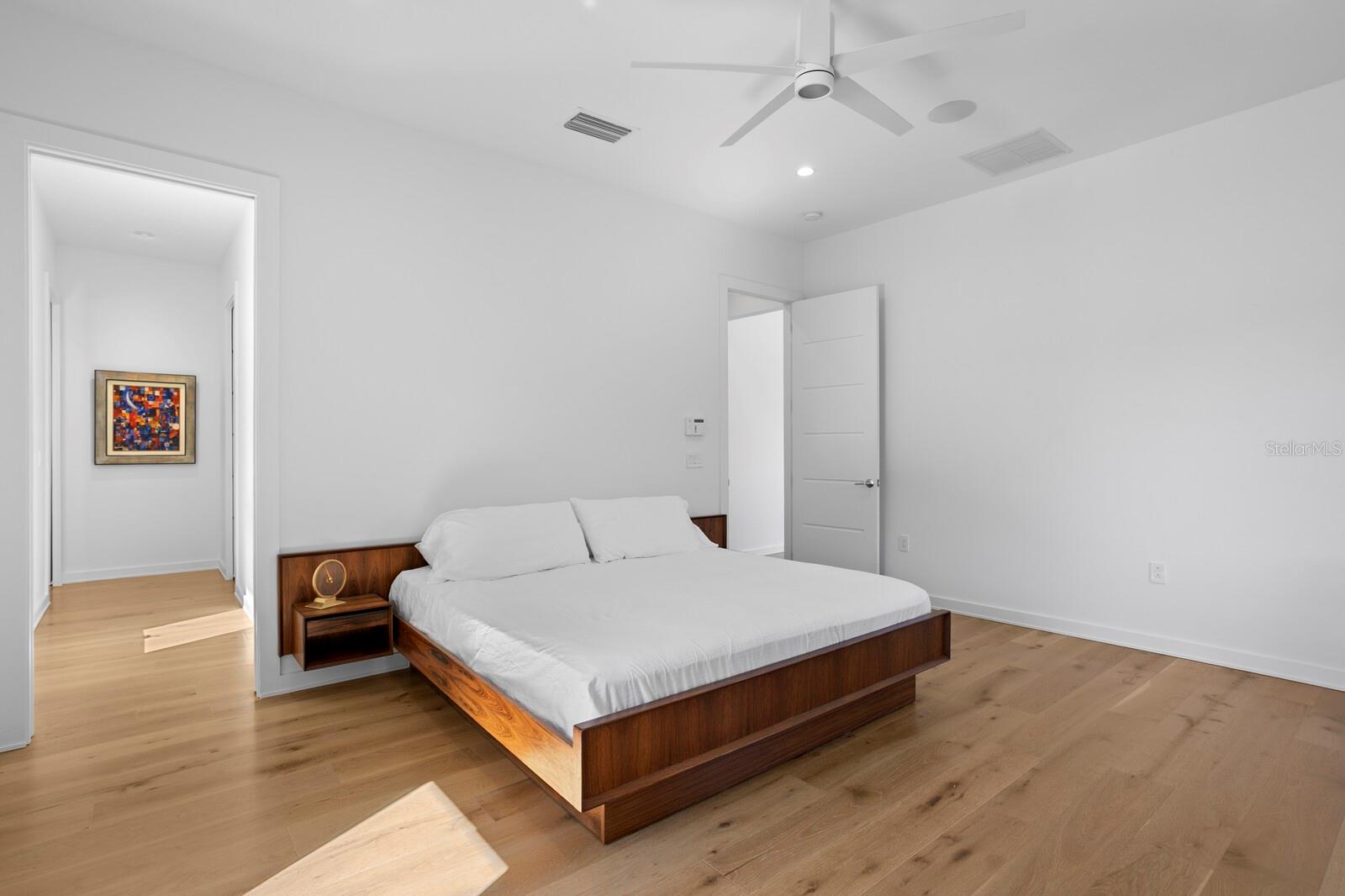 The primary bedroom is quite spacious.