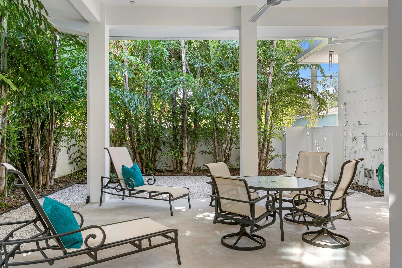 There's a spacious and private covered lanai.