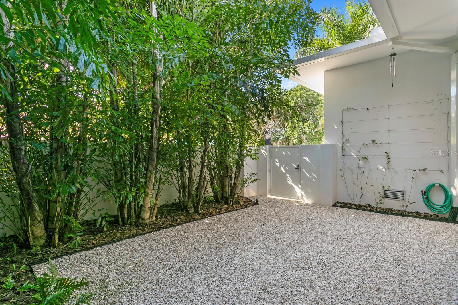 This area could accomodate a pool.