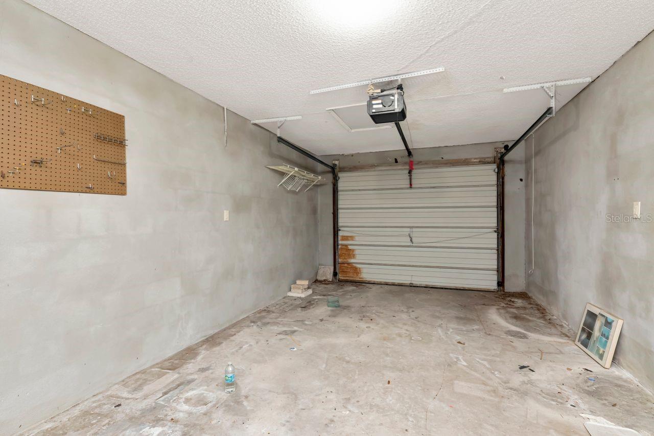 Garage door opens facing north