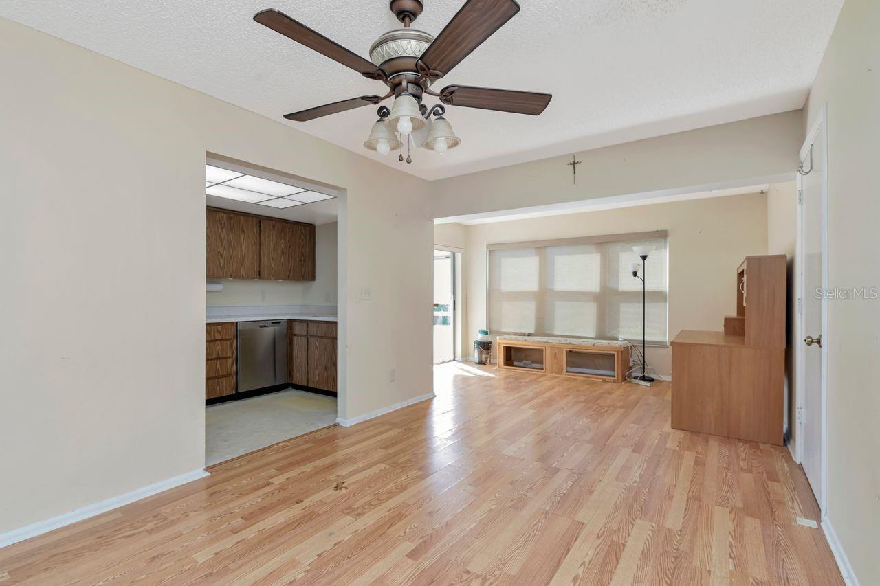 Kitchen also has a pass through to bonus living area