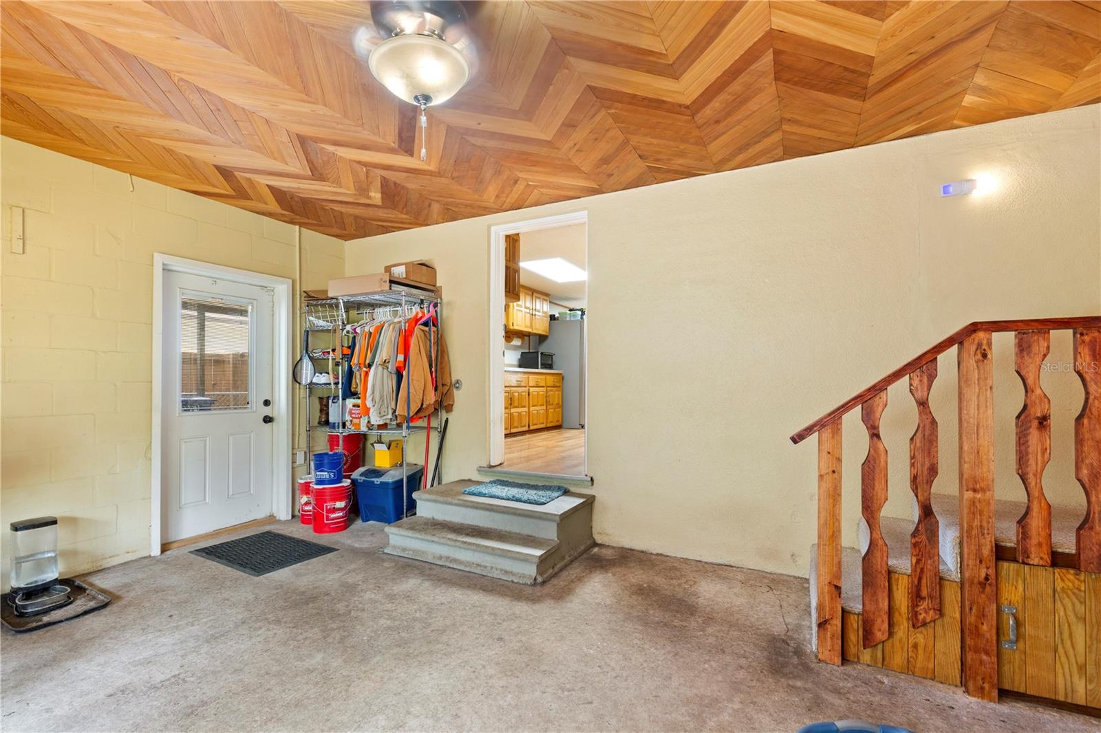 Side Entry into Exercise room /Future Family Room. Step up to Kitchen