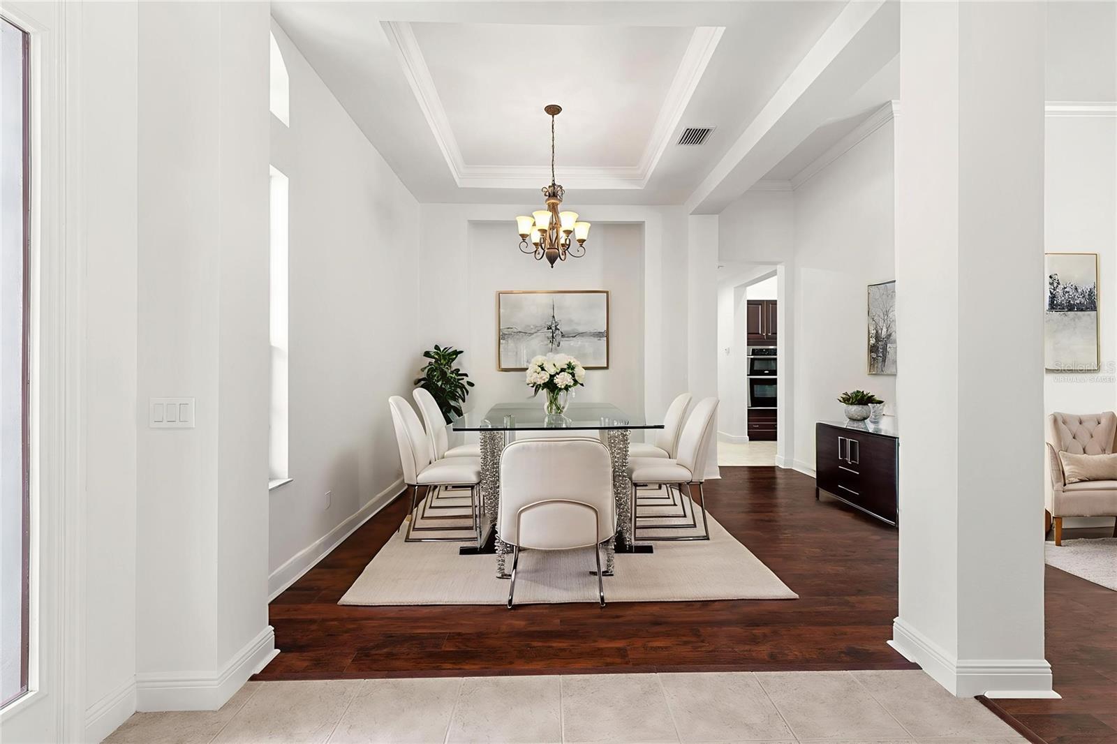 Virtually staged- Dining Room