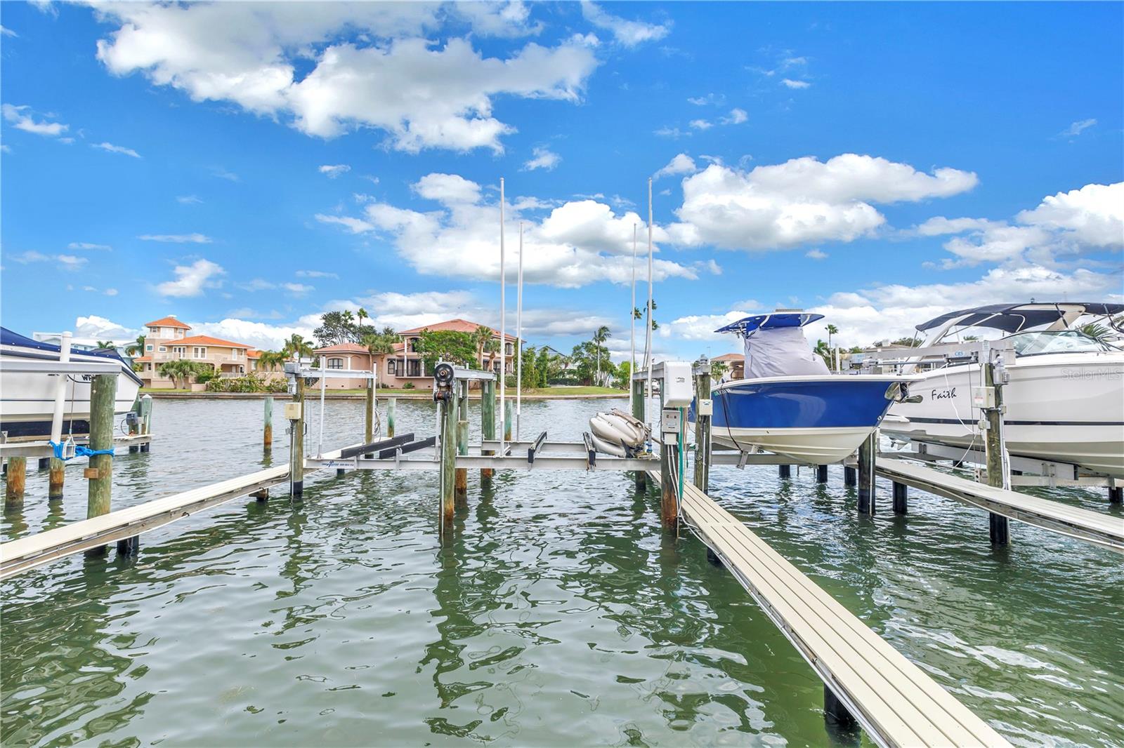 Boat slip with13,000 lb  lift