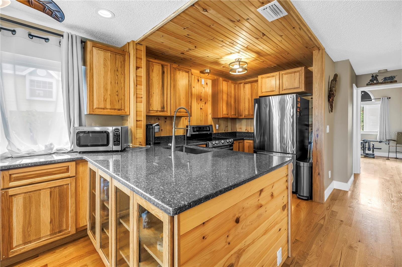 Granite counter in the kitchen