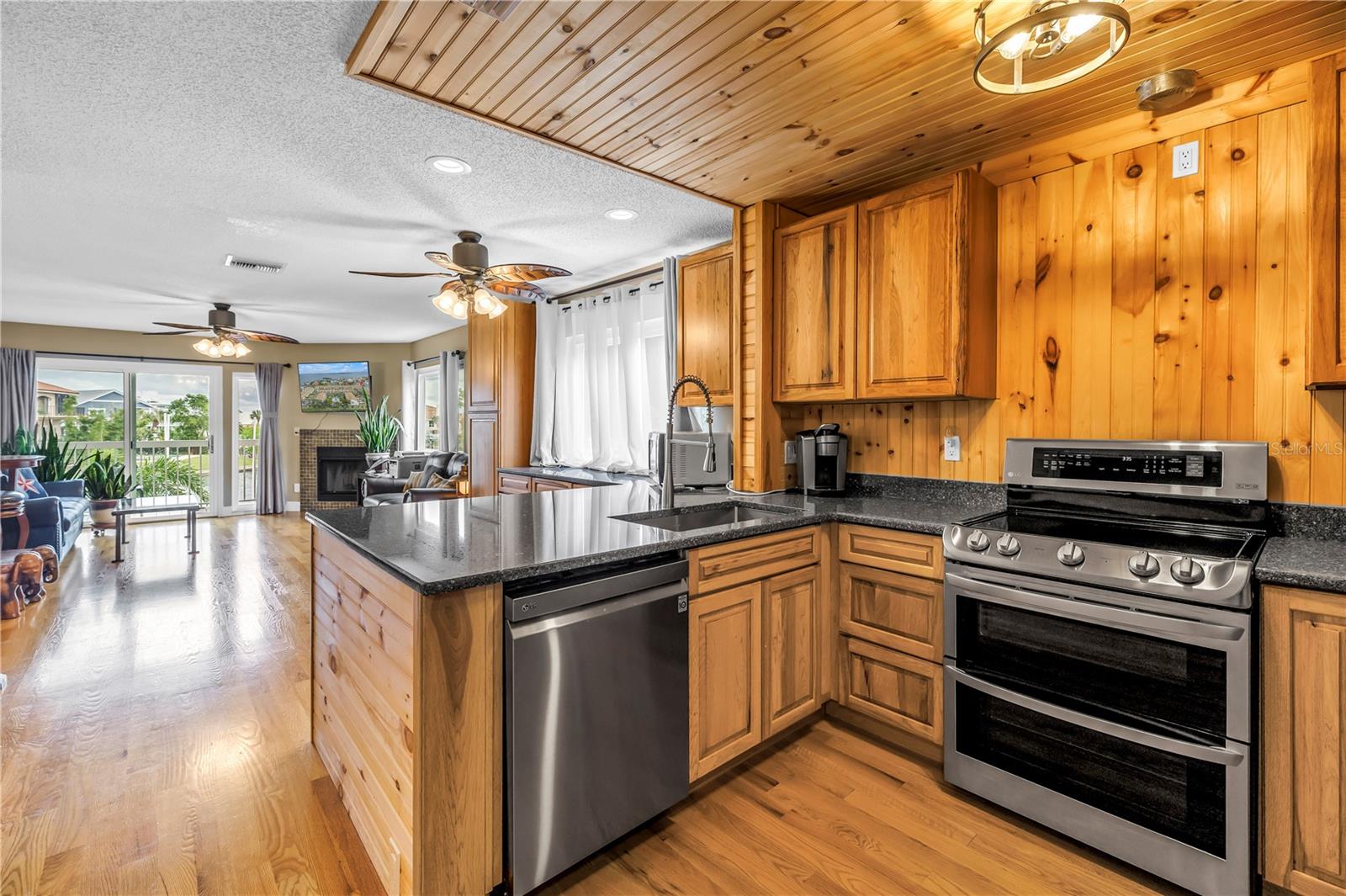 Stainless appliances in the kitchen