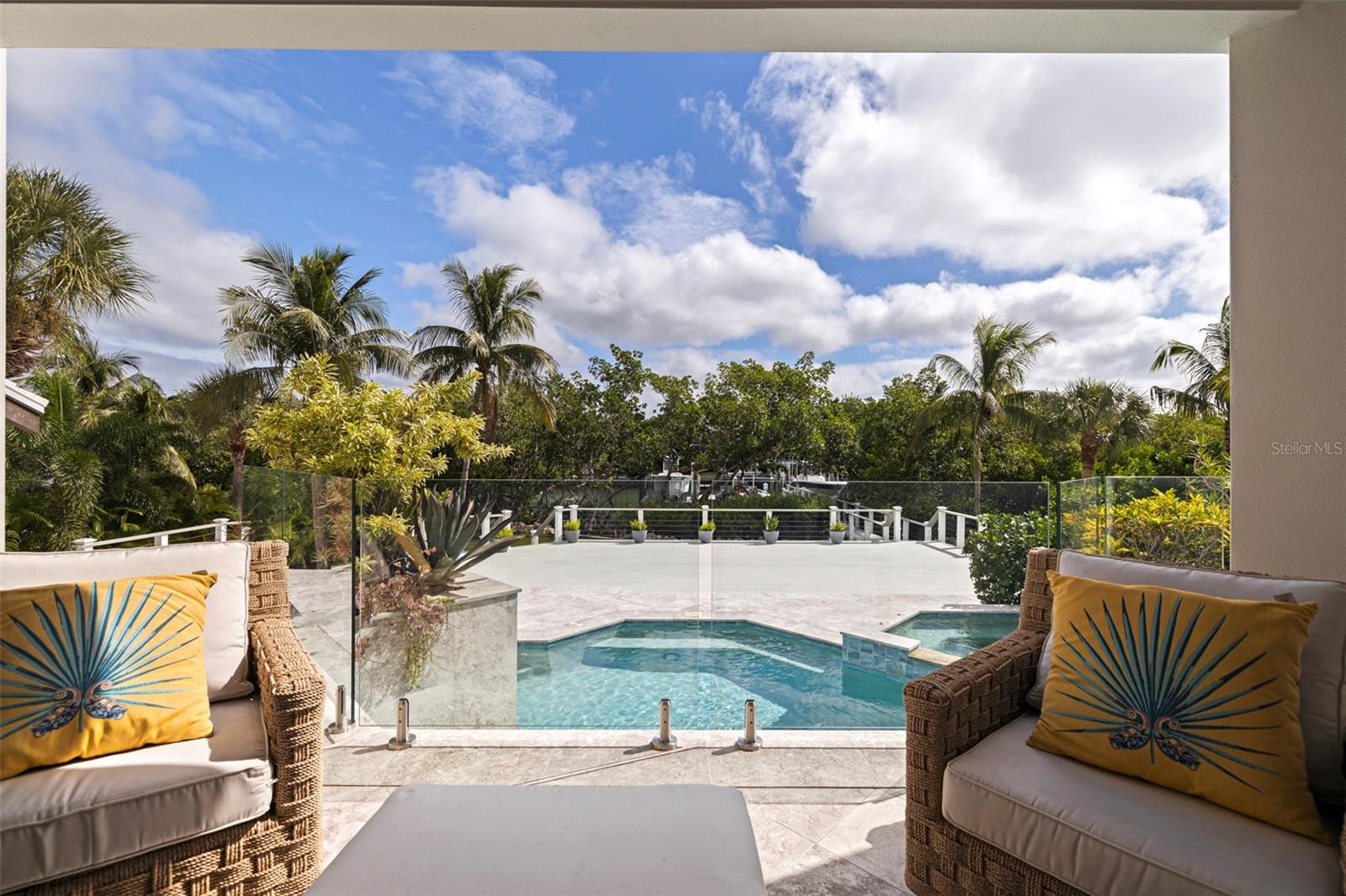 Pool view off of lower back deck