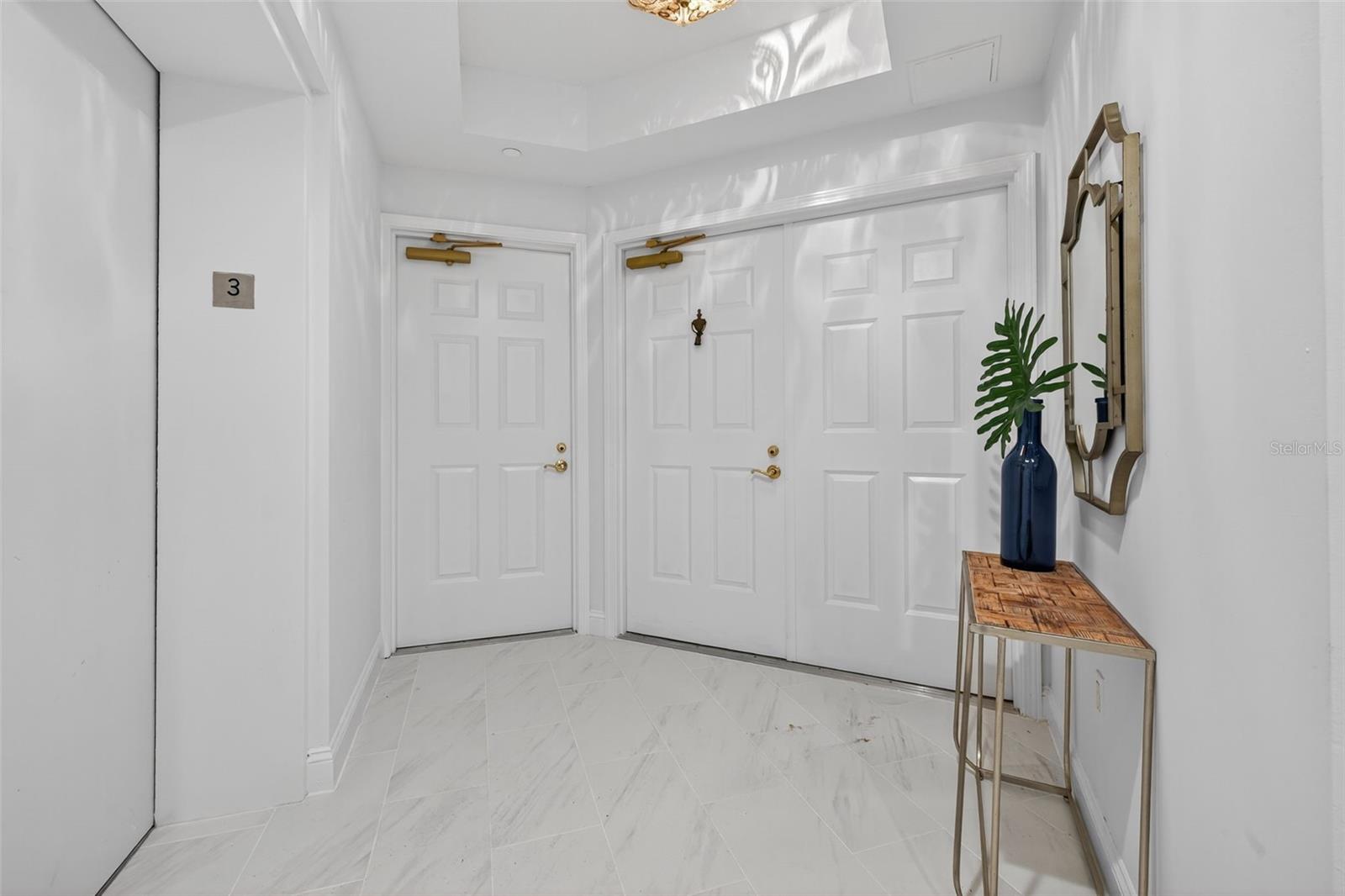 Elevator comes right to your unit into your private foyer.
