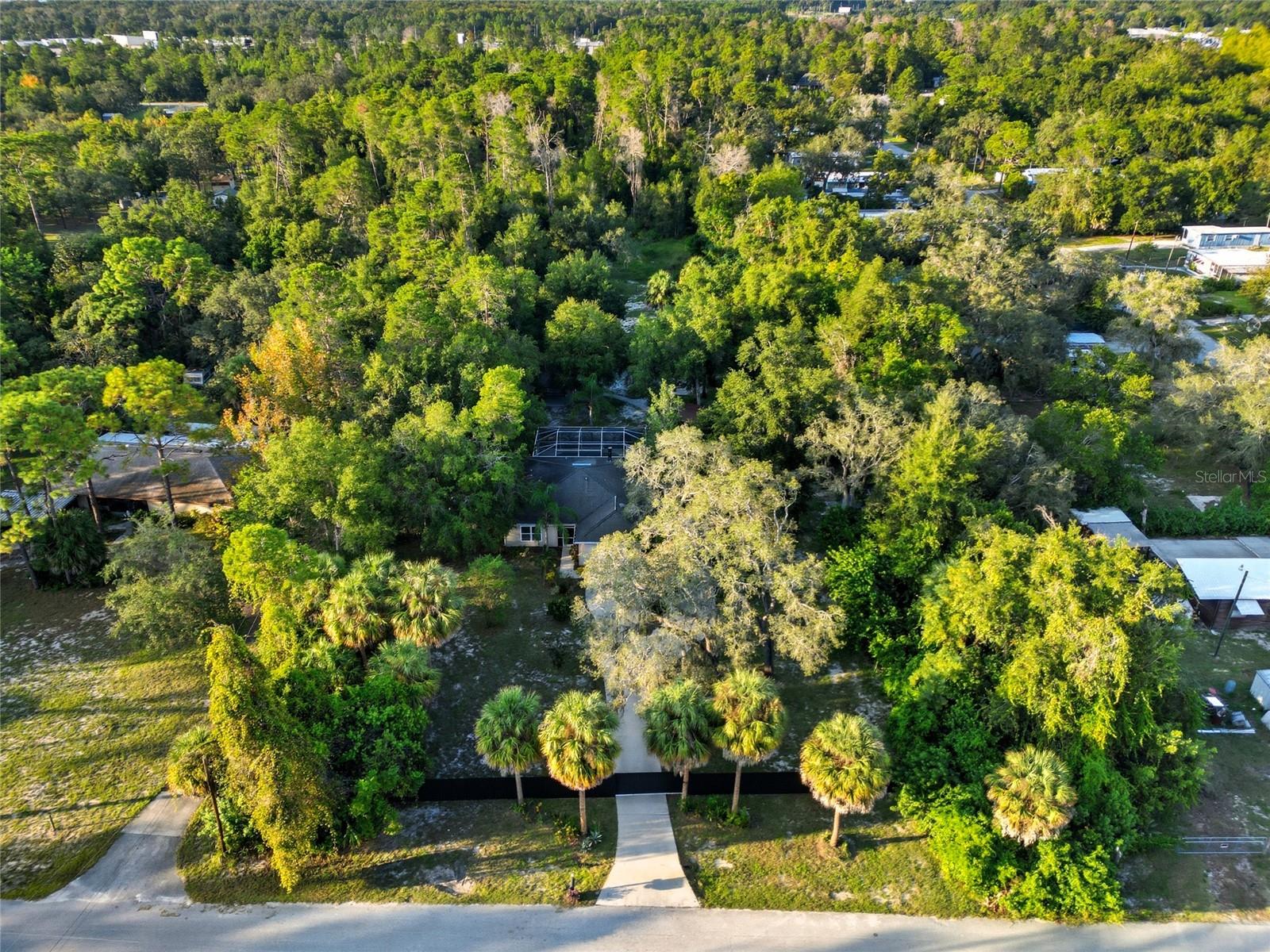 Ariel view of the property