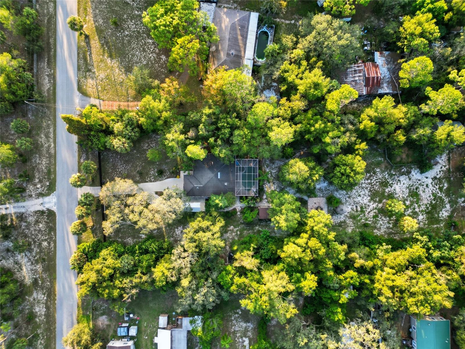 Ariel view of the property