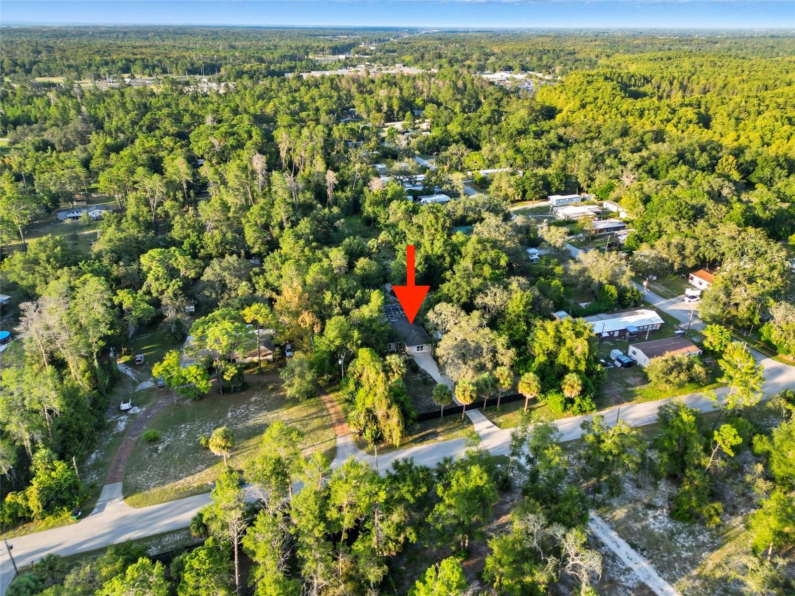Ariel view of the property