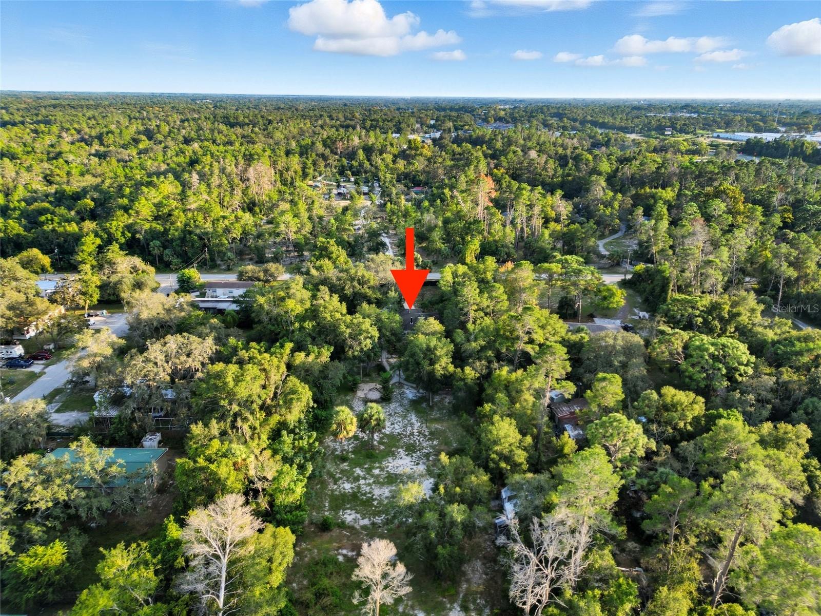 Ariel view of the property