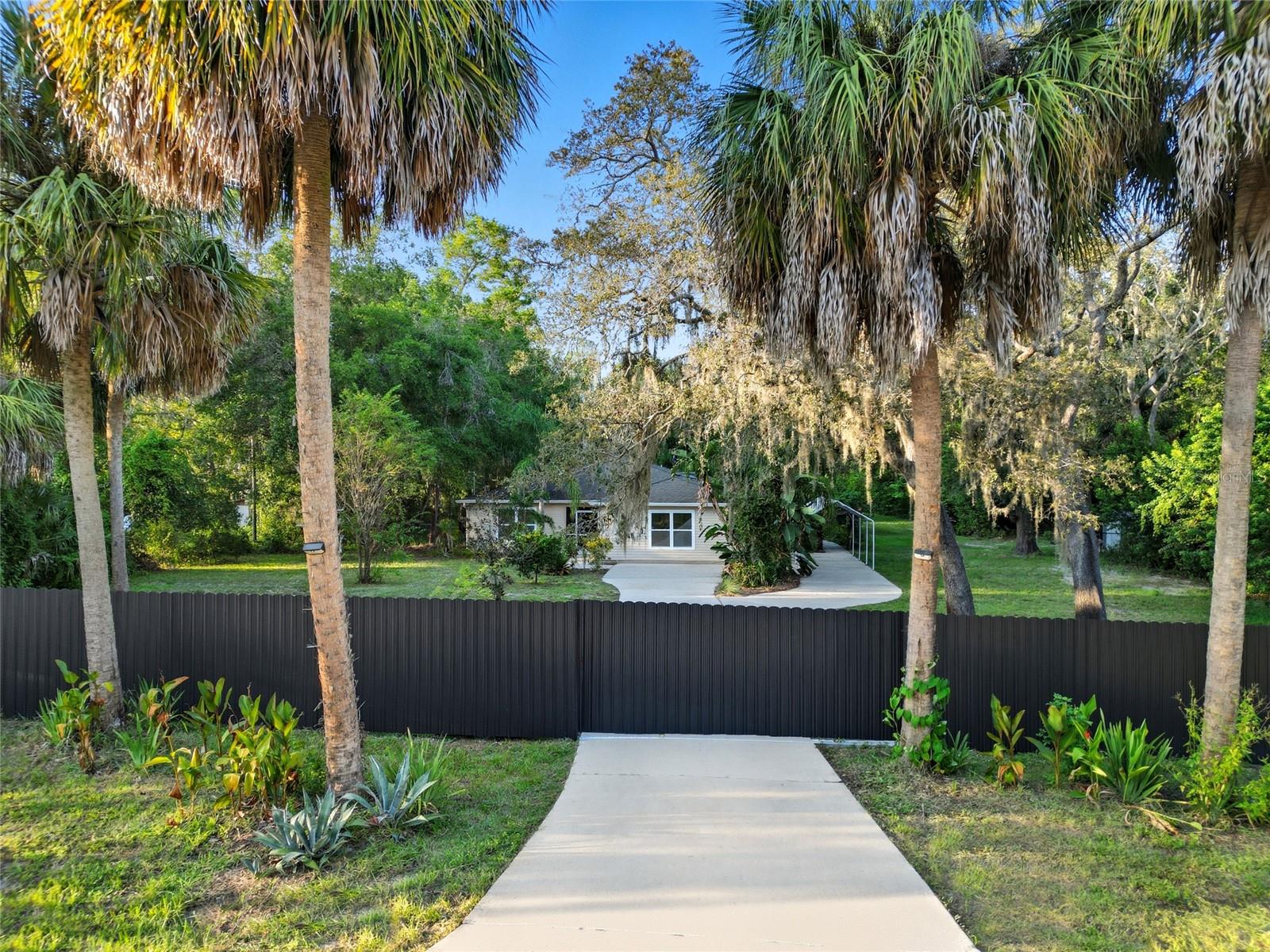 Private entrance to the property