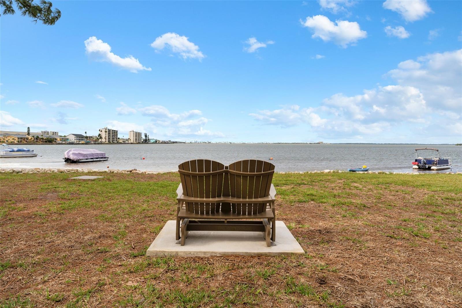 Watch nightly sunsets from your waterfront park.