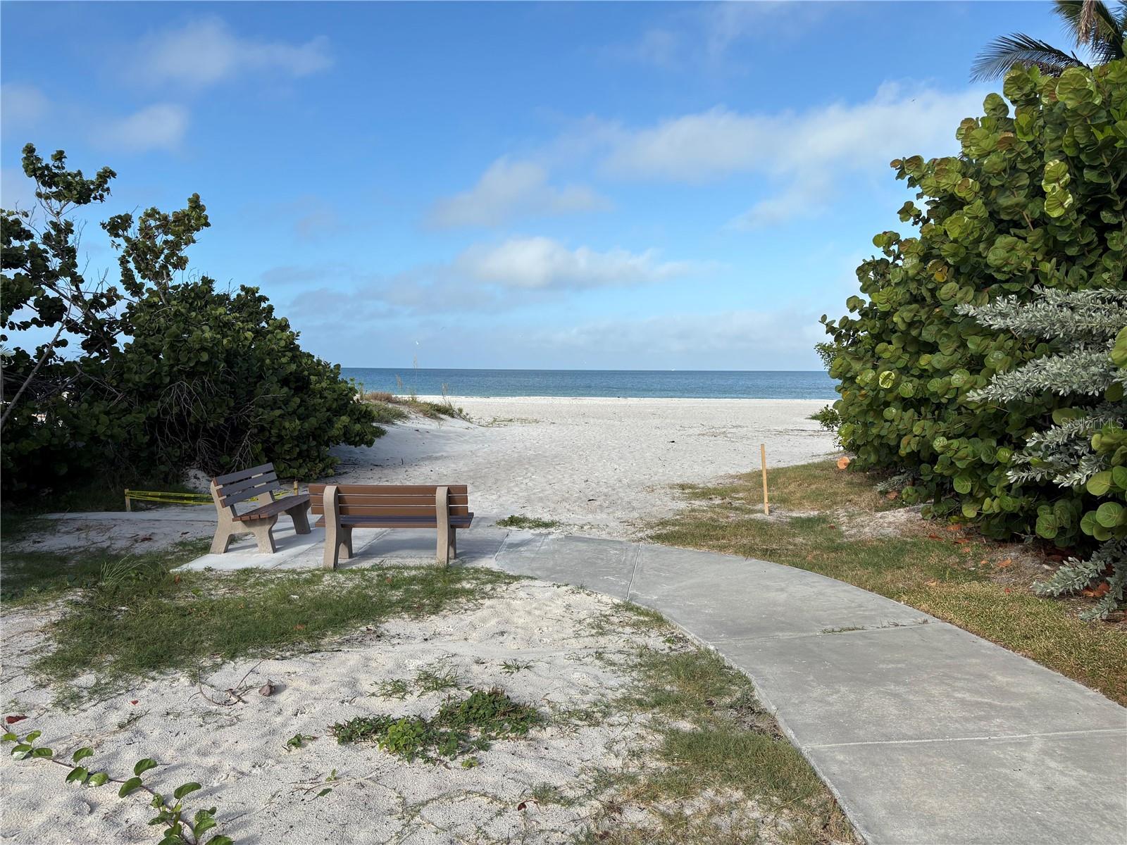 Neighborhood beach enterance.