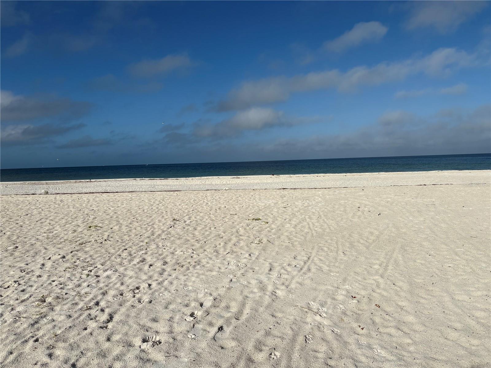 View of the beach.