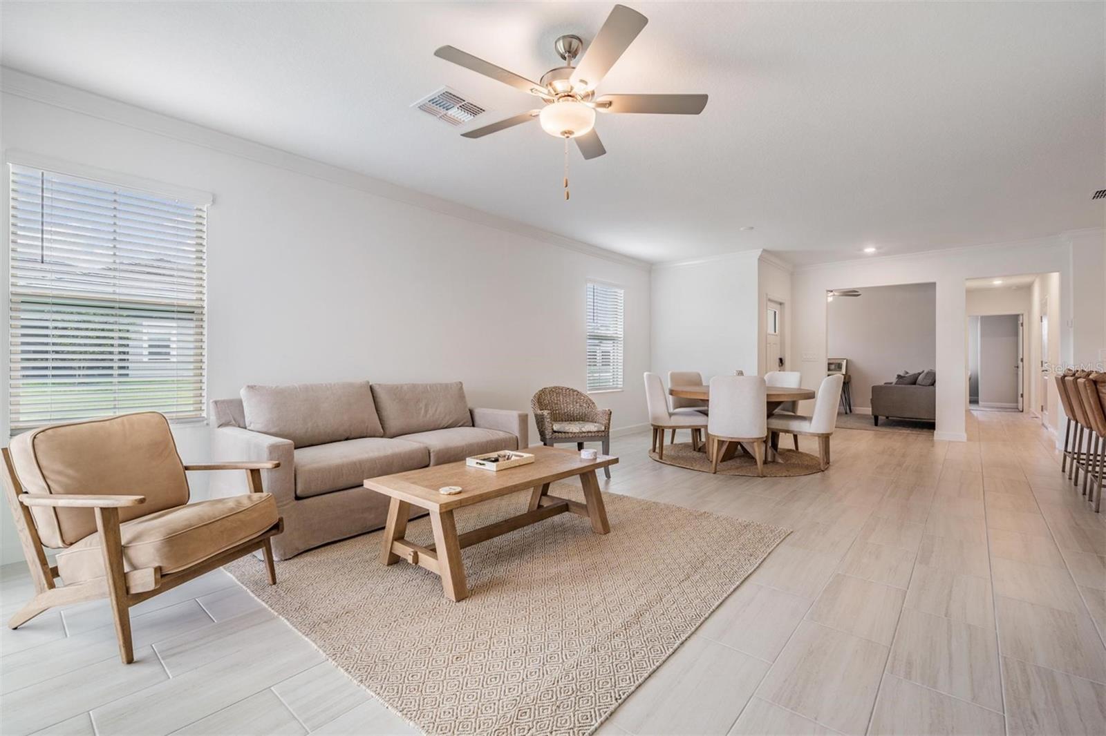 Family room & dining area