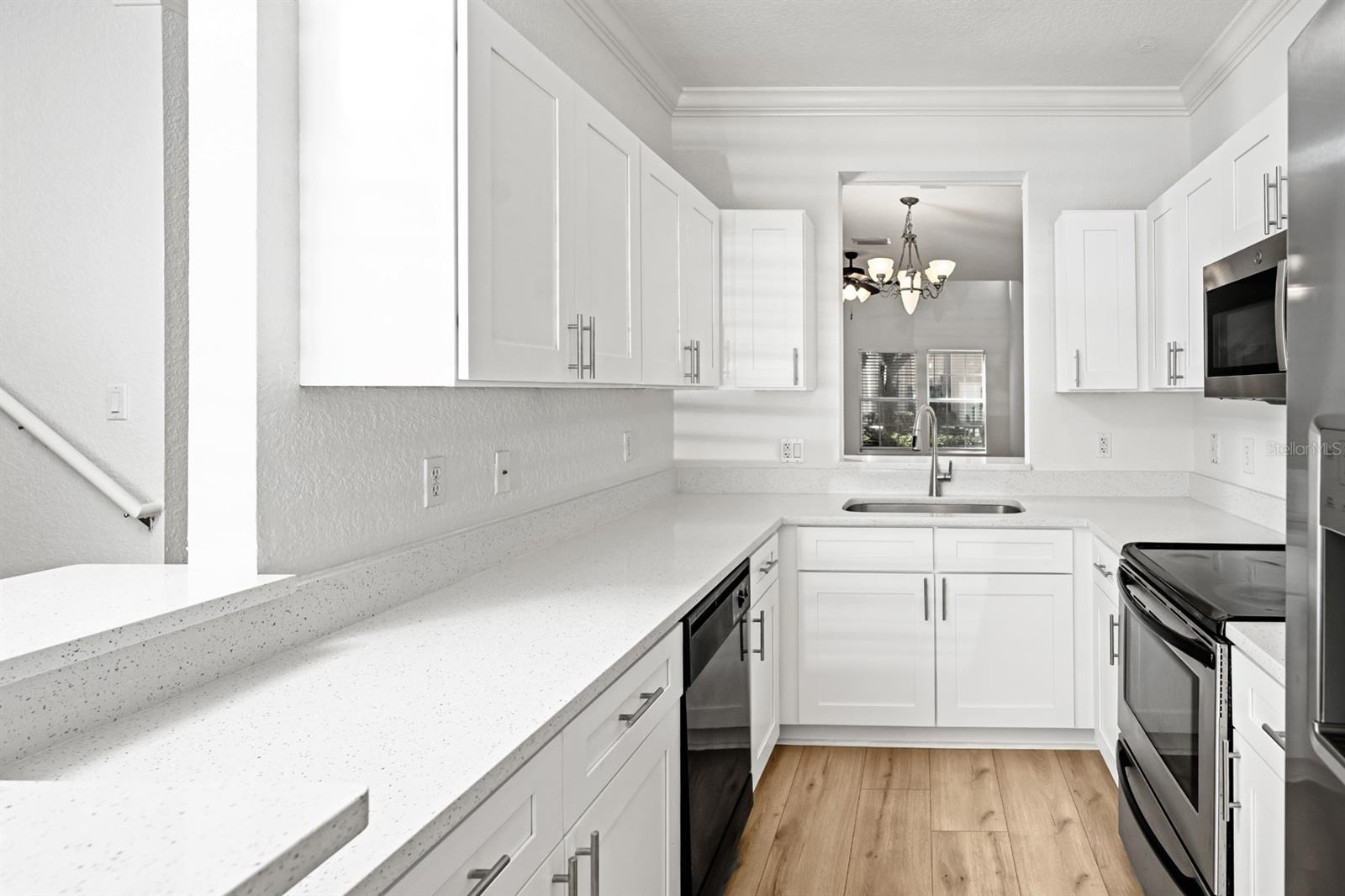 New kitchen cabinets and quartz countertops