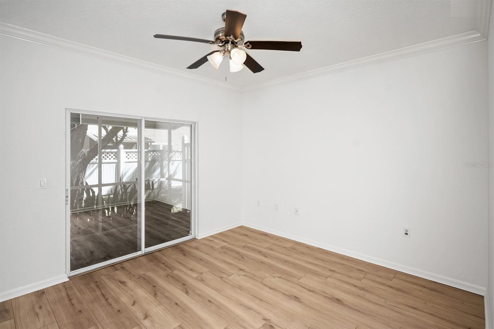 Family room with screened-in patio