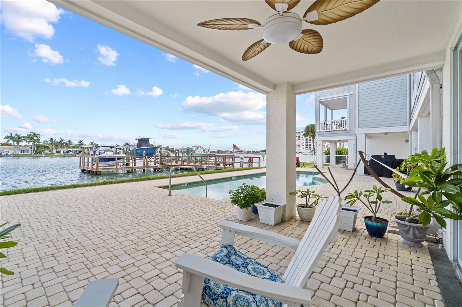 waterfront covered patio