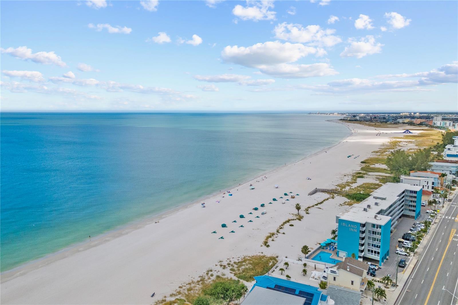 aerial of Treasure Island Beach