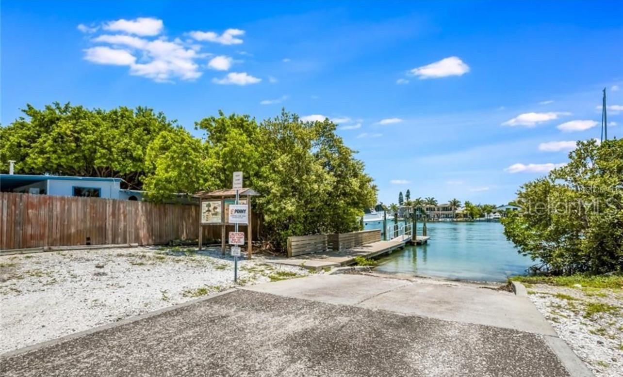 Boat launch ramp just a block away