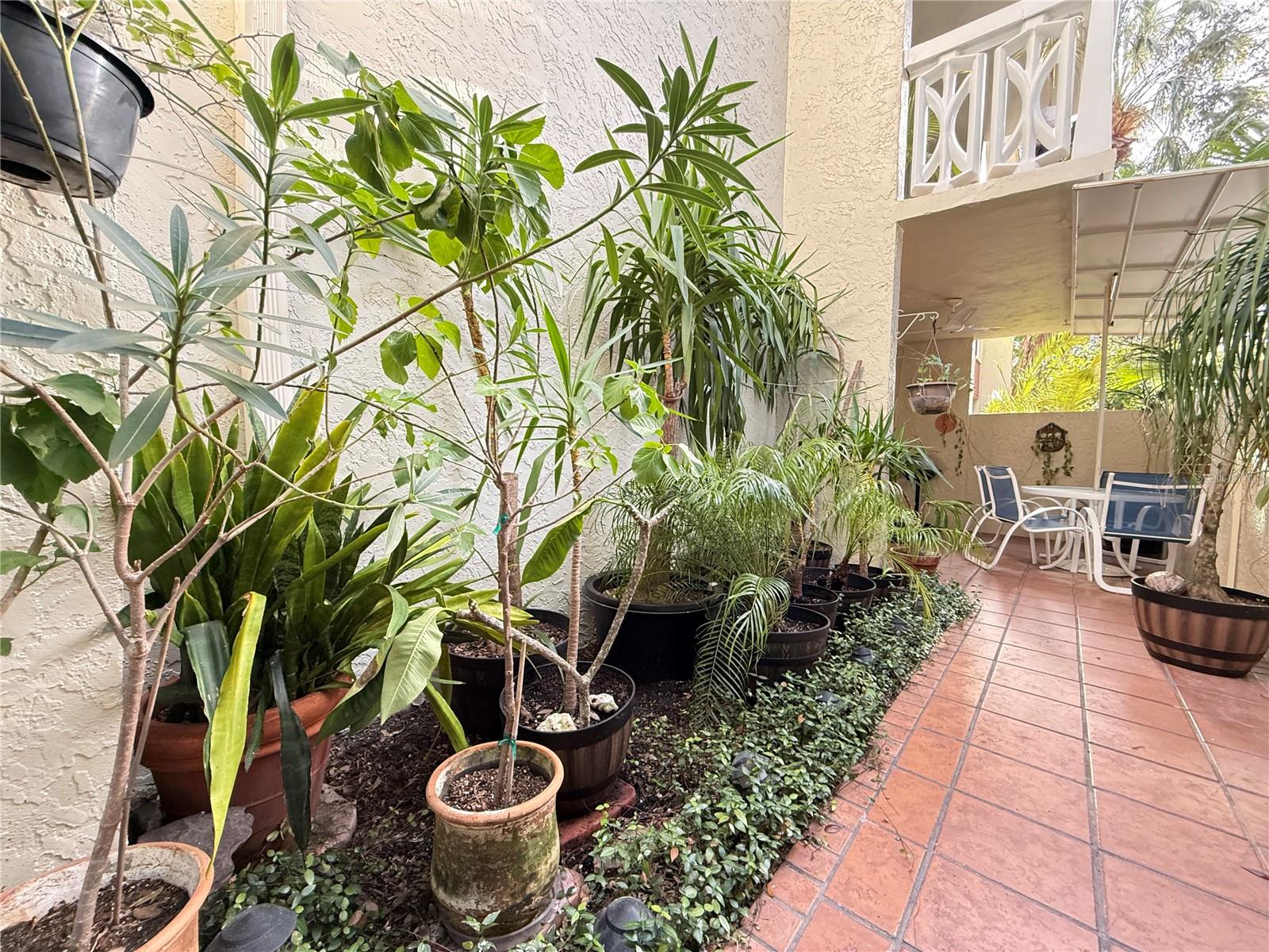 Wrap around patio