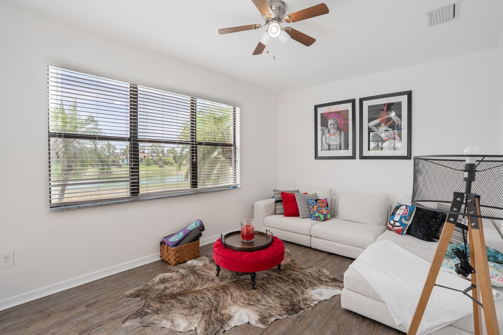 Flexible room with plenty of natural light.