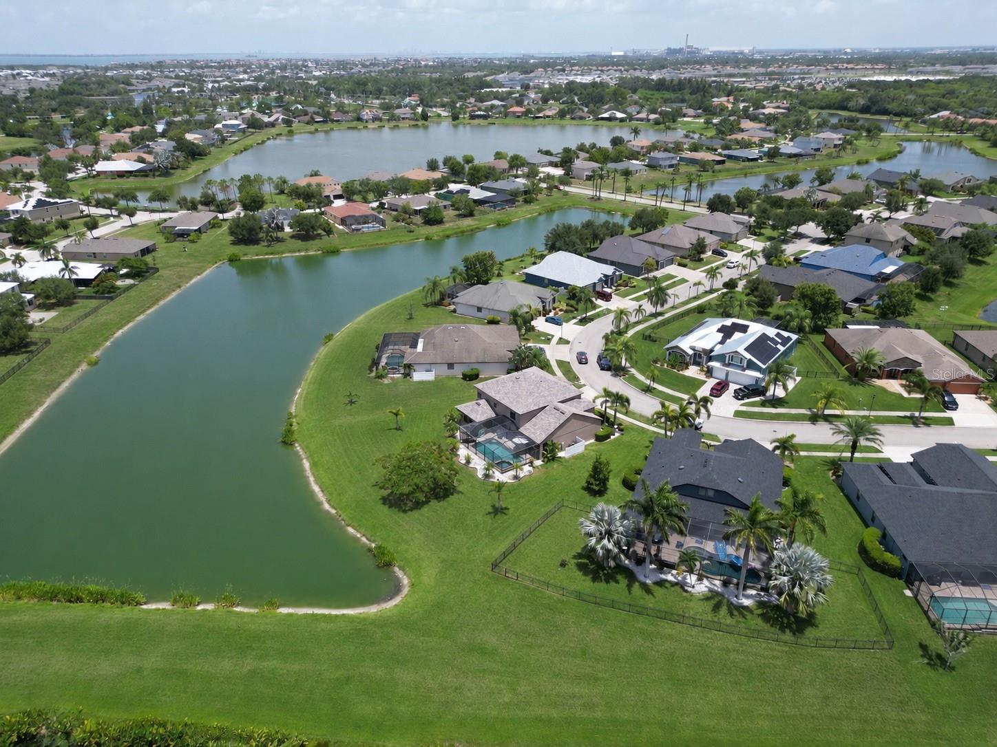 Spacious lot featuring scenic pond views.
