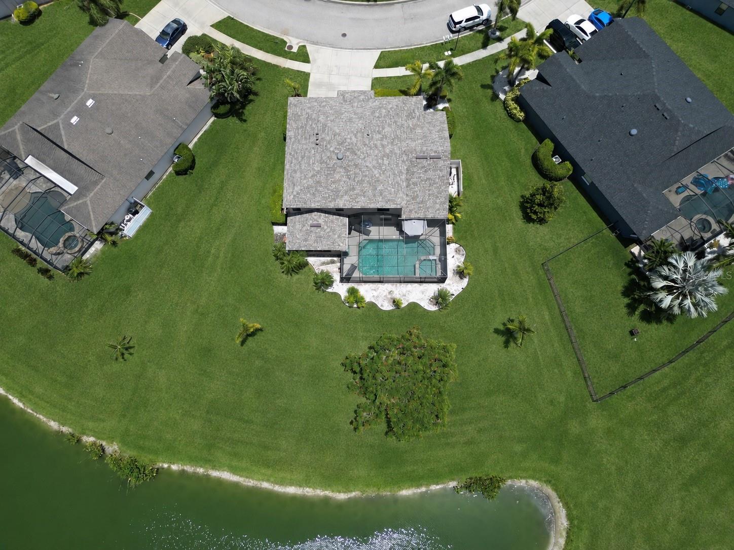 Spacious lot featuring scenic pond views.
