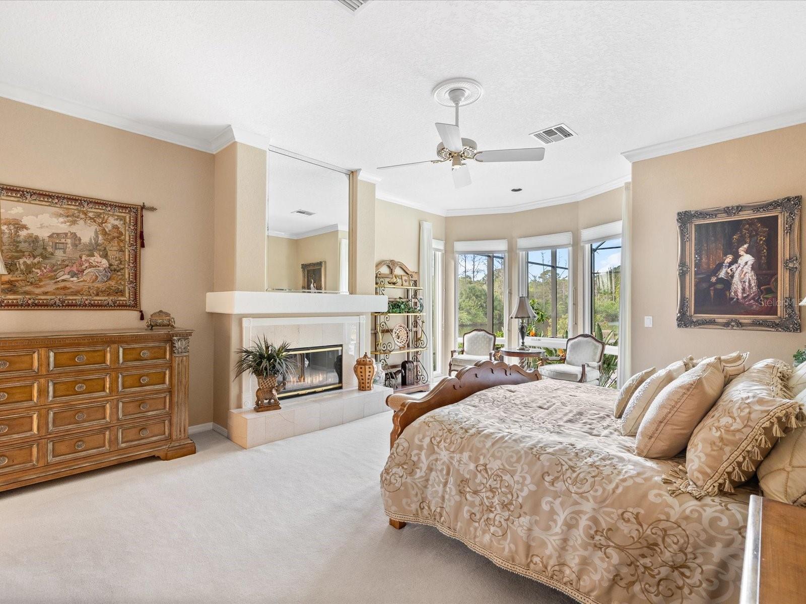 Primary with views of pool and pond