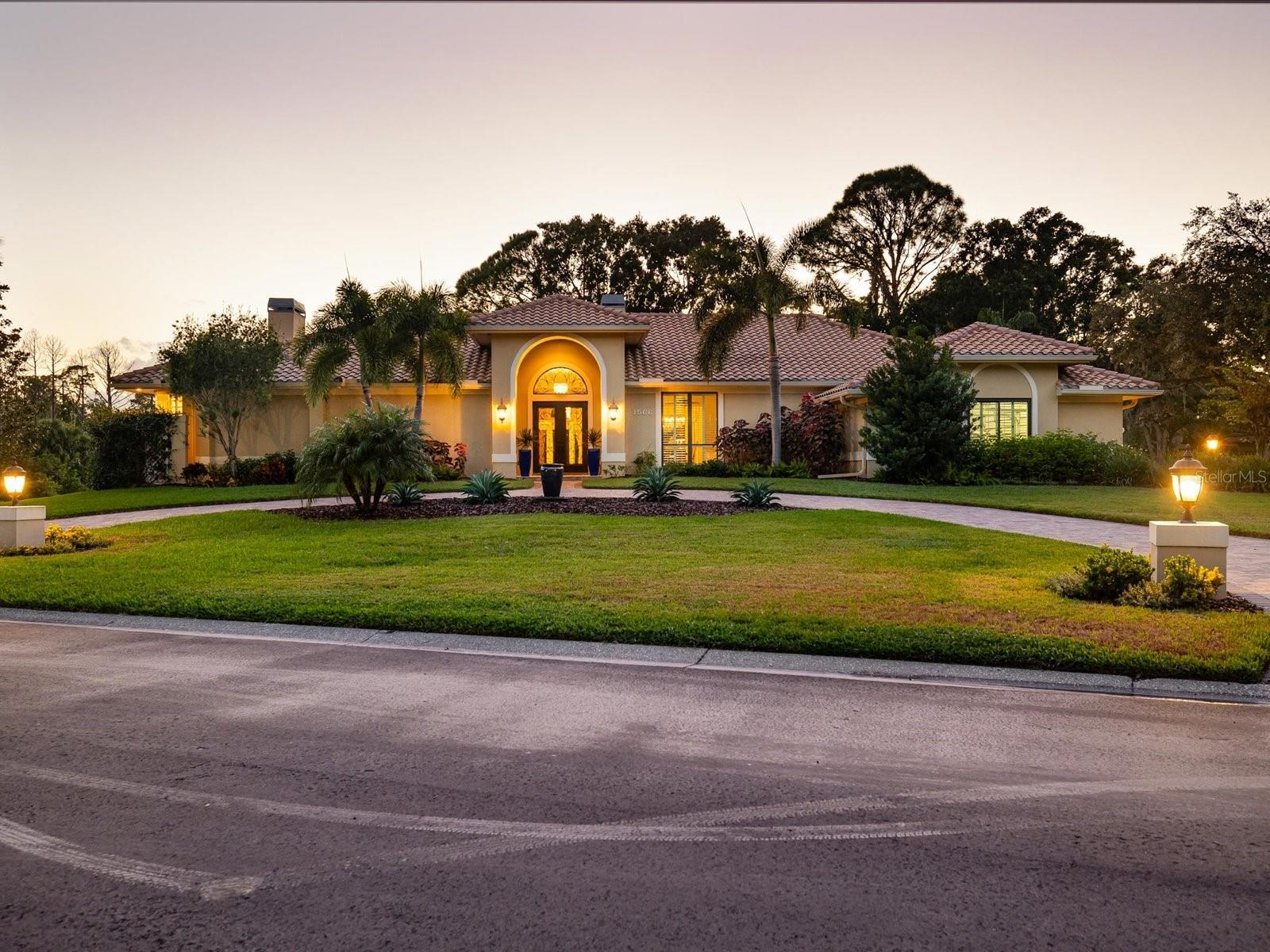 Front Elevation at night