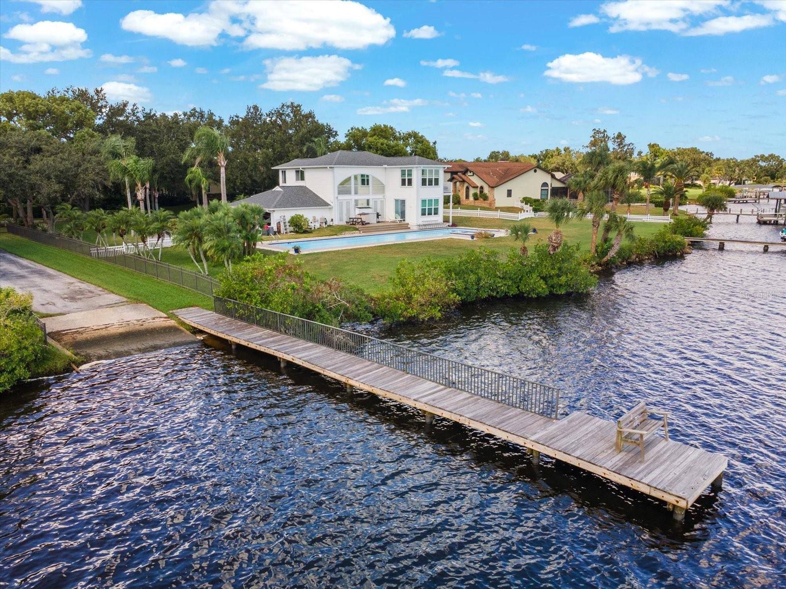 Community dock and boat ramp