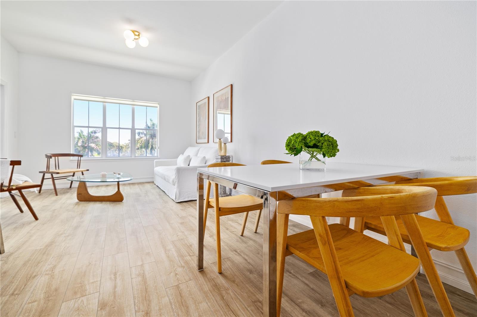 Southern exposures fill the space with natural light throughout the year