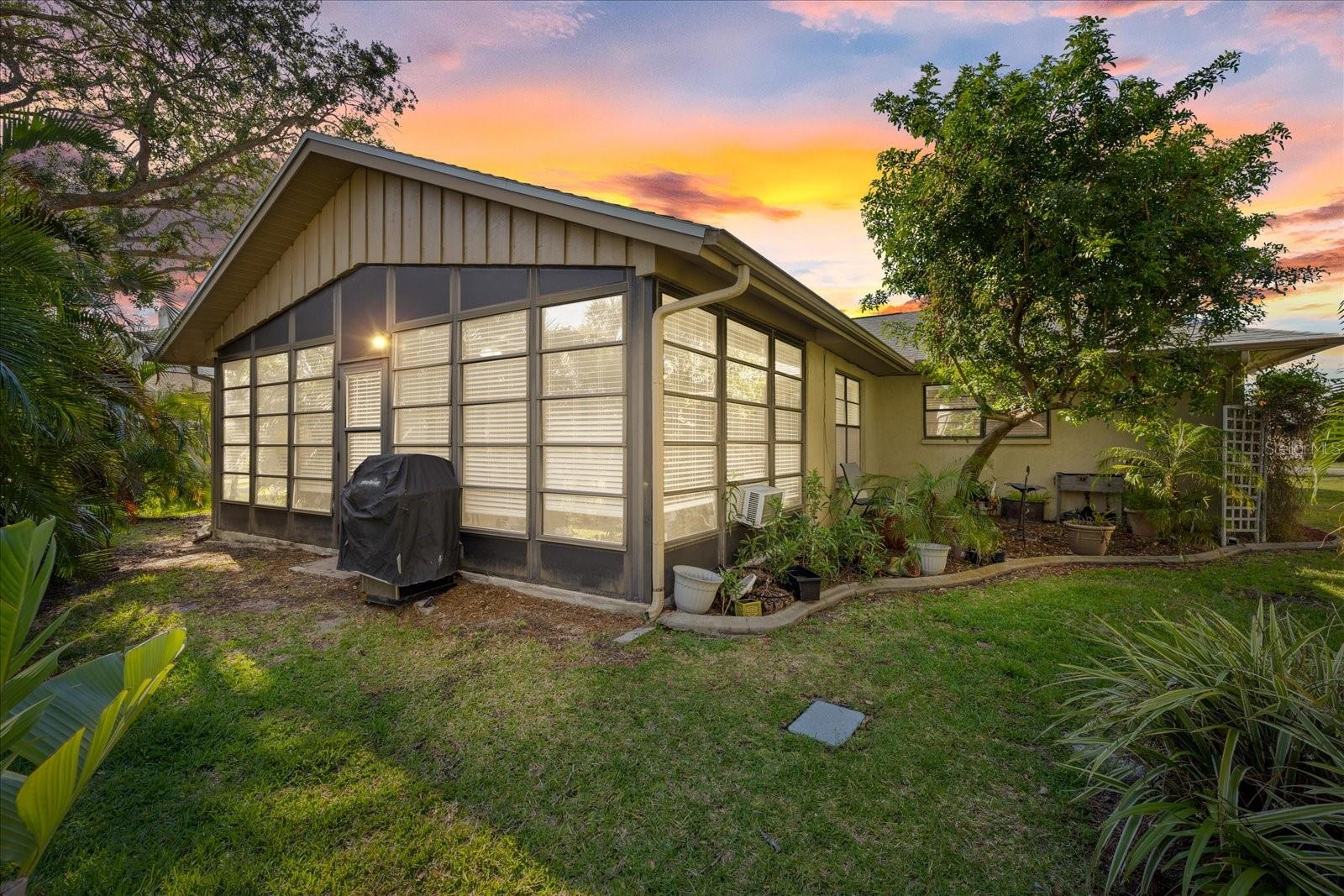Twight views of backyard and NEW AC