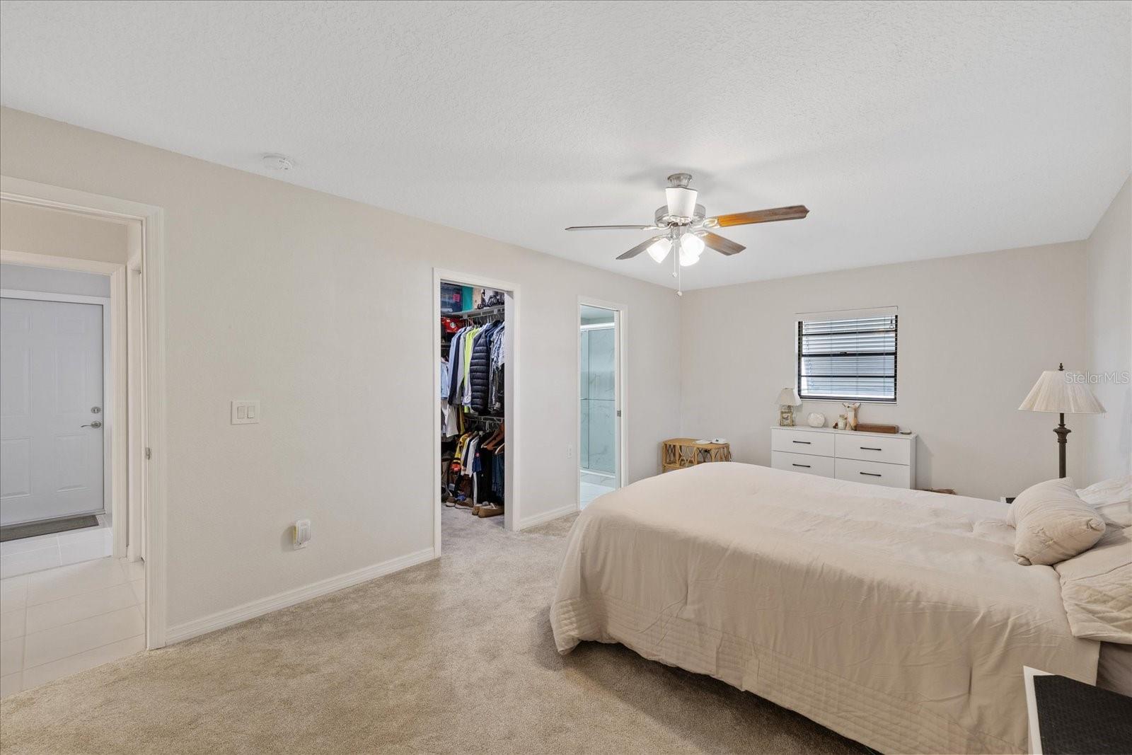 Primary Bedroom with Large walk in closet and ensuite bathroom